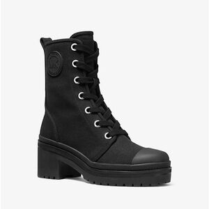 MICHAEL MICHAEL KORS
Corey Canvas Combat Boot , 7,5, black